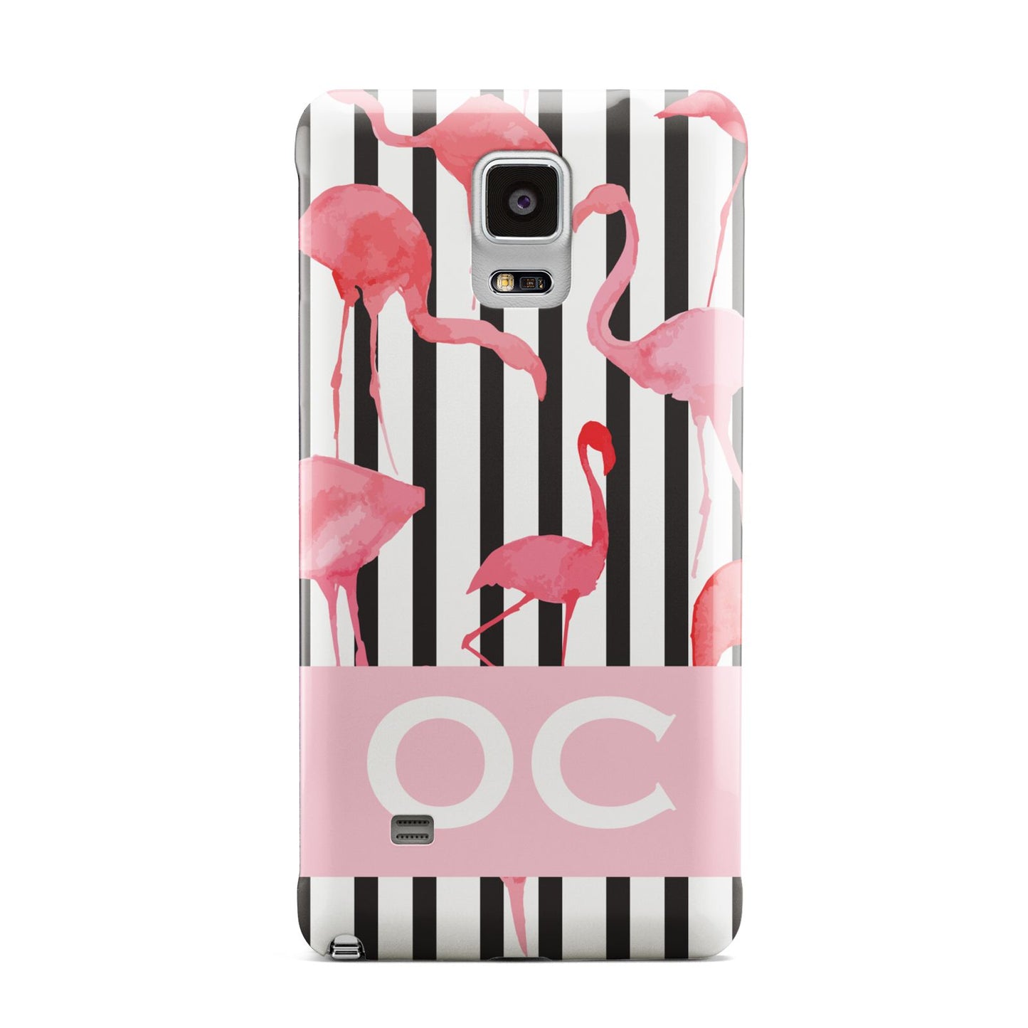 Black Striped Flamingo Samsung Galaxy Note 4 Case