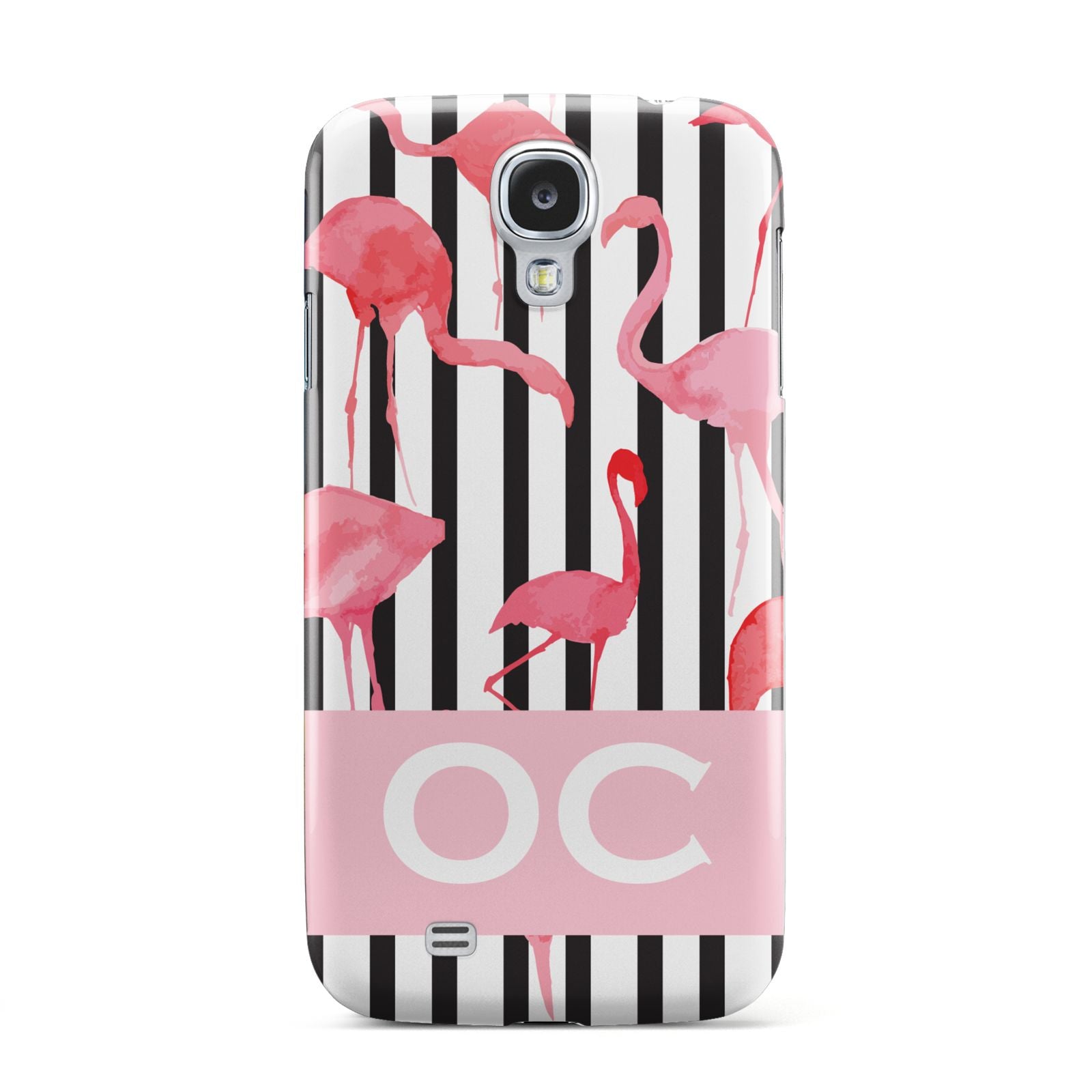 Black Striped Flamingo Samsung Galaxy S4 Case
