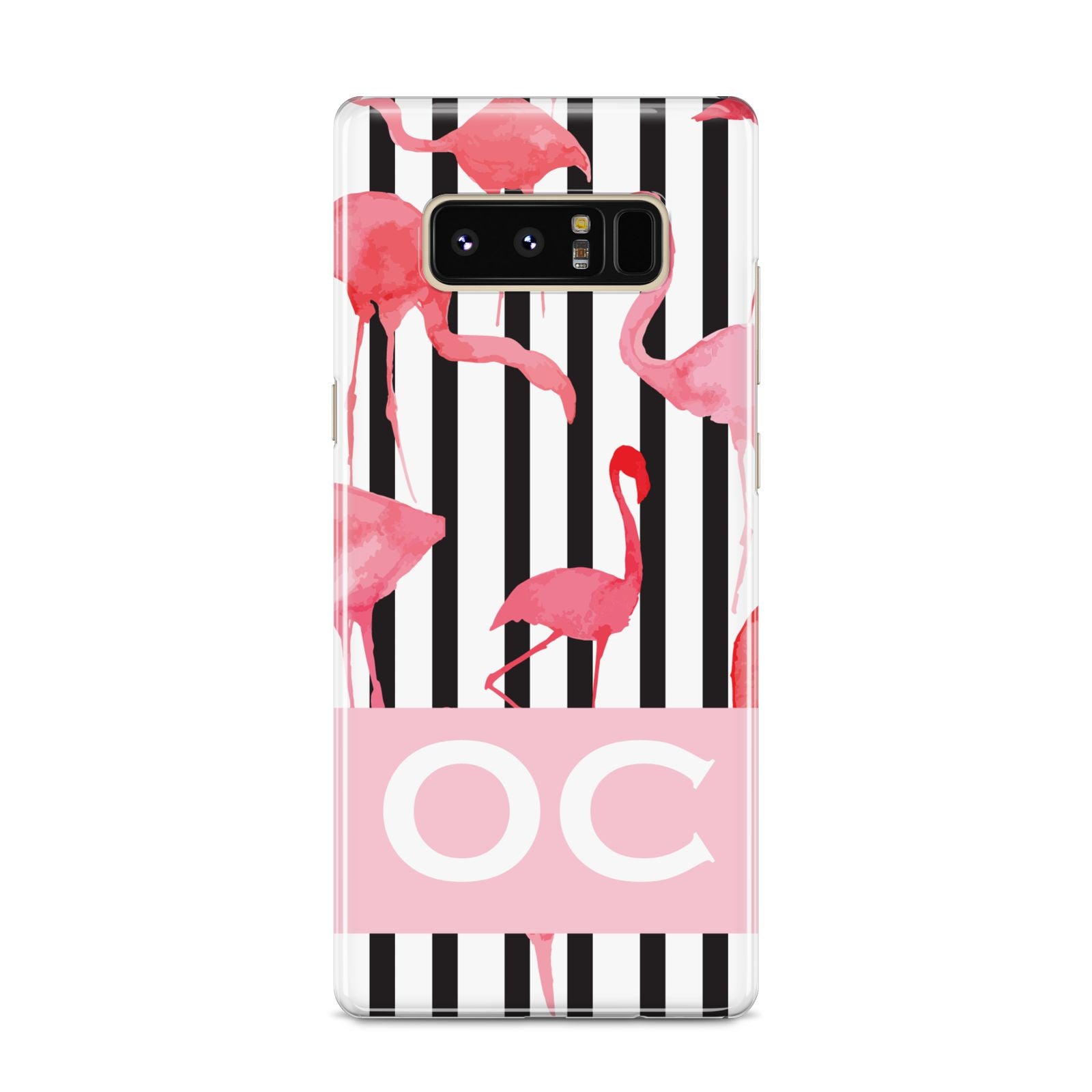 Black Striped Flamingo Samsung Galaxy S8 Case
