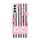 Black Striped Flamingo Samsung S21 Plus Case