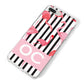 Black Striped Flamingo iPhone 8 Plus Bumper Case on Silver iPhone Alternative Image