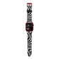 Black Wave Apple Watch Strap Size 38mm with Red Hardware