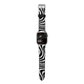 Black Wave Apple Watch Strap Size 38mm with Silver Hardware