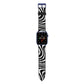 Black Wave Apple Watch Strap with Blue Hardware