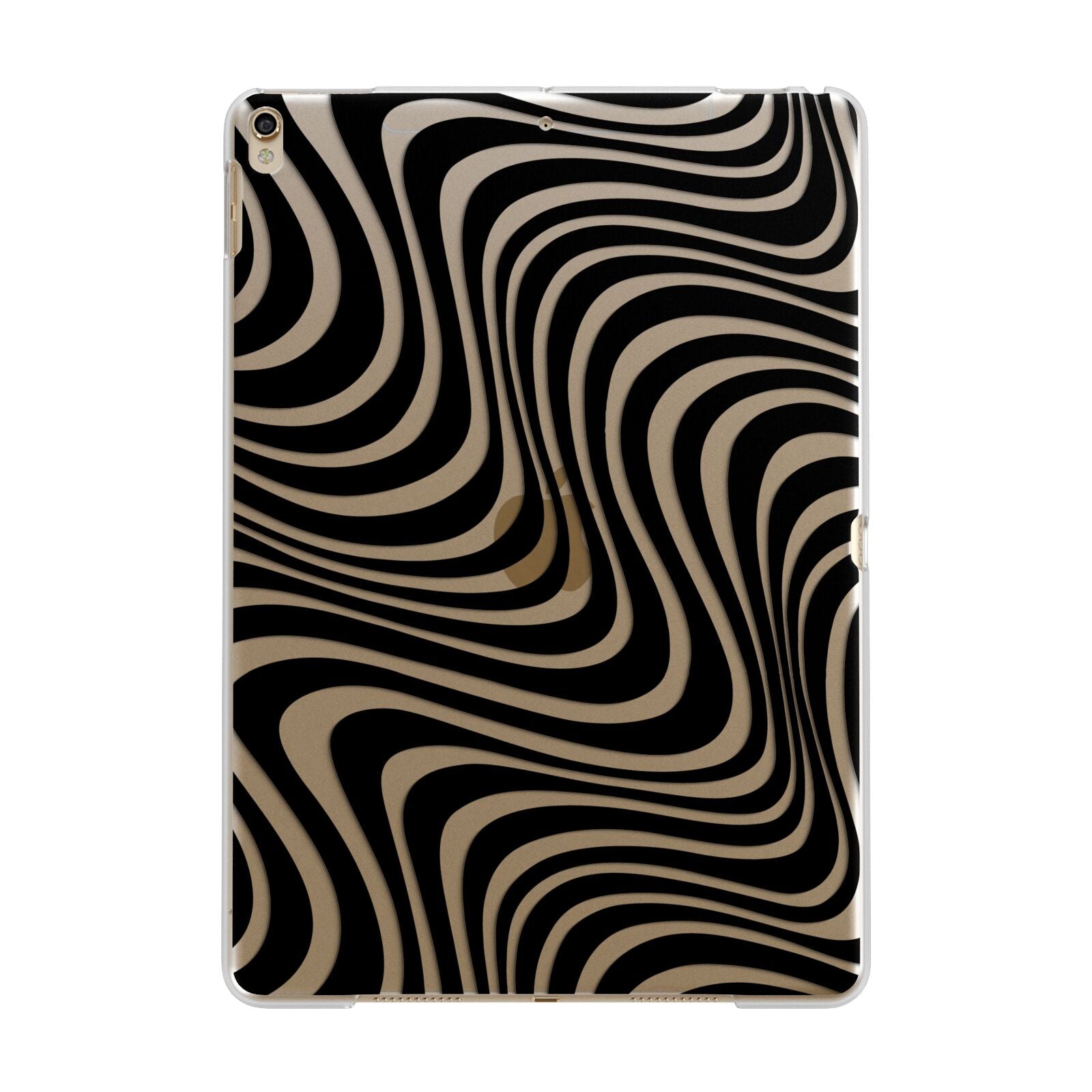 Black Wave Apple iPad Gold Case
