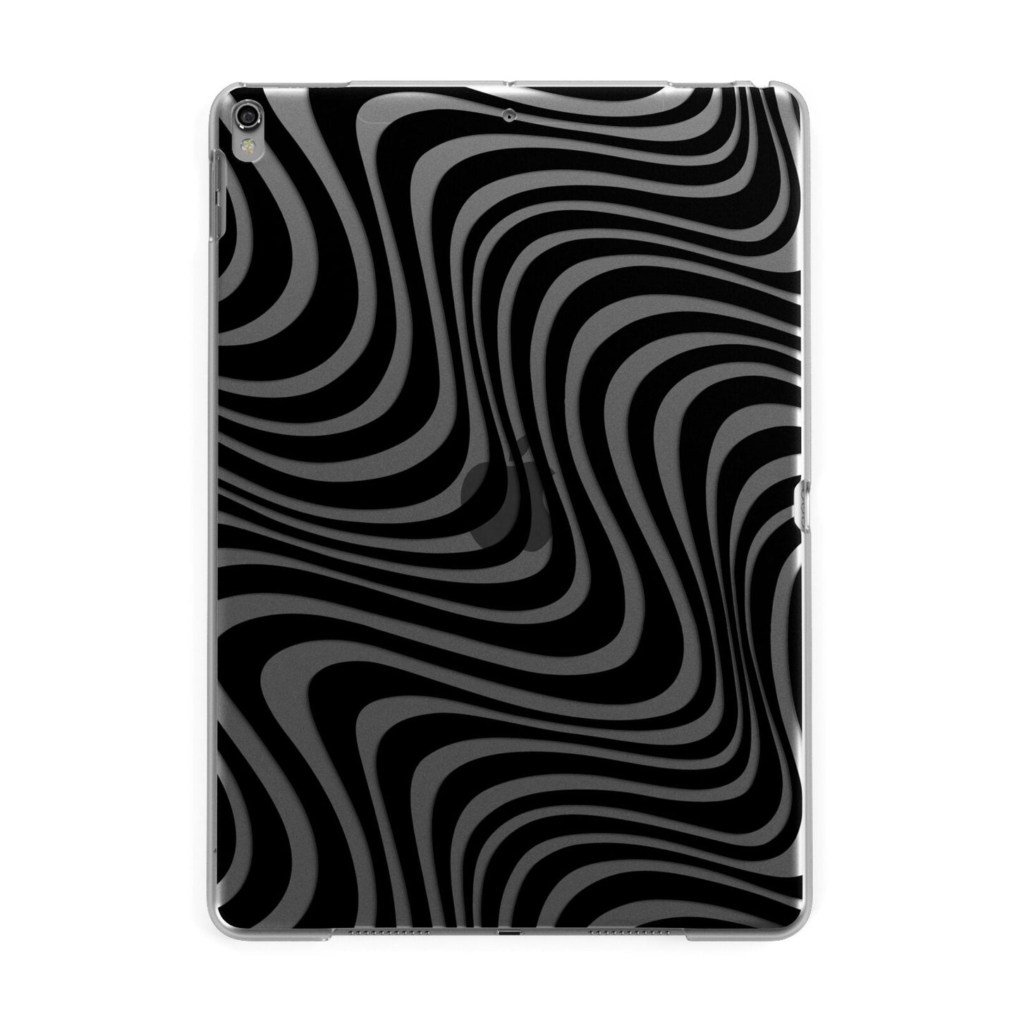 Black Wave Apple iPad Grey Case