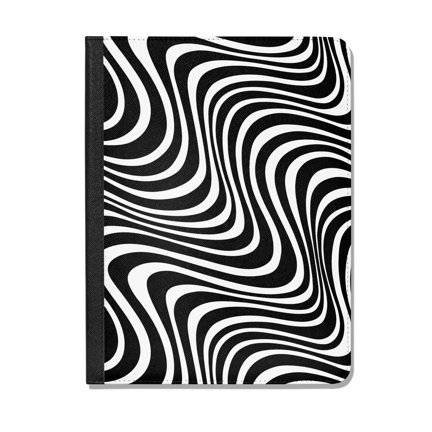 Black Wave Apple iPad Leather Folio Case