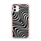 Black Wave Apple iPhone 11 in White with Pink Impact Case