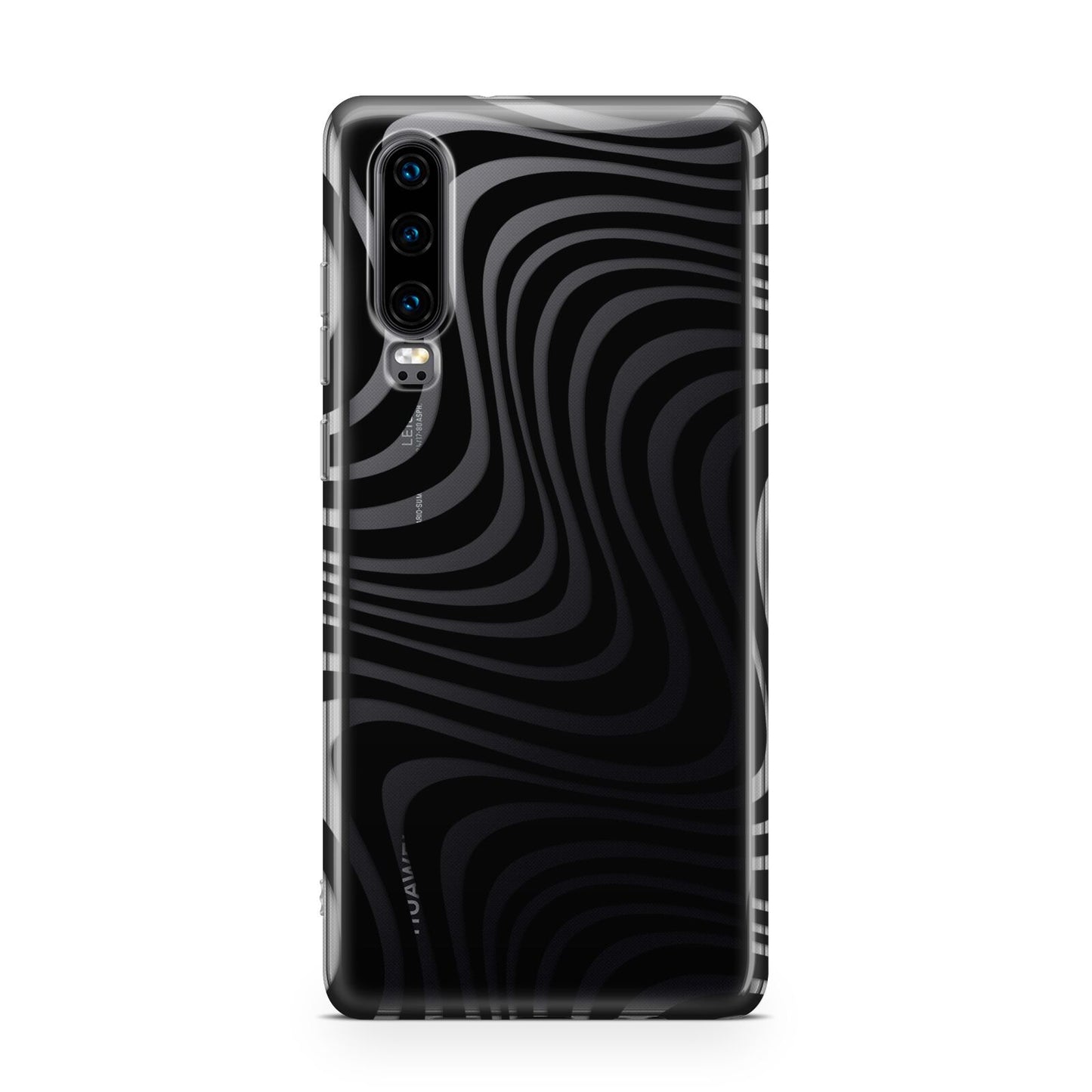 Black Wave Huawei P30 Phone Case