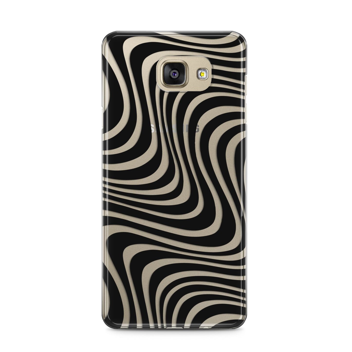 Black Wave Samsung Galaxy A5 2016 Case on gold phone