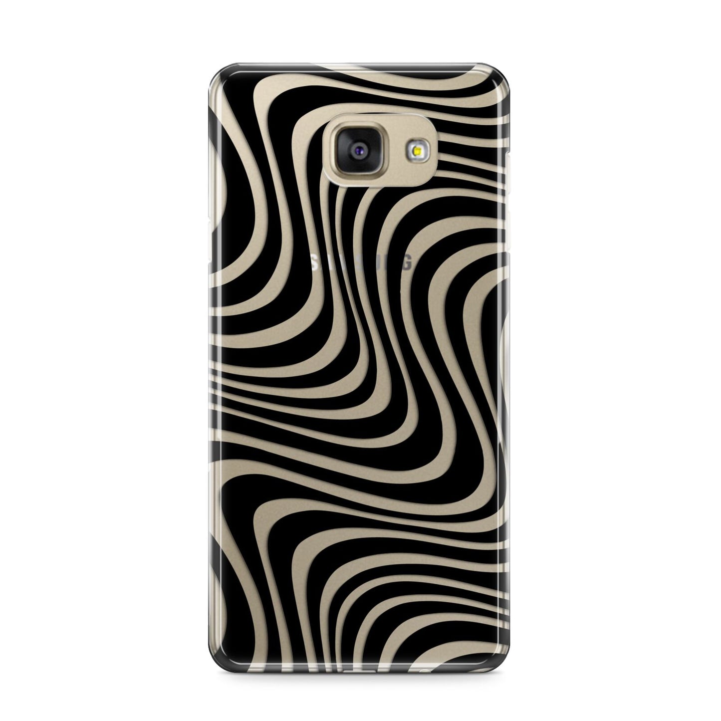 Black Wave Samsung Galaxy A9 2016 Case on gold phone