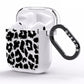 Black White Leopard Print AirPods Clear Case Side Image
