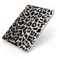 Black White Leopard Print Apple iPad Case on Gold iPad Side View