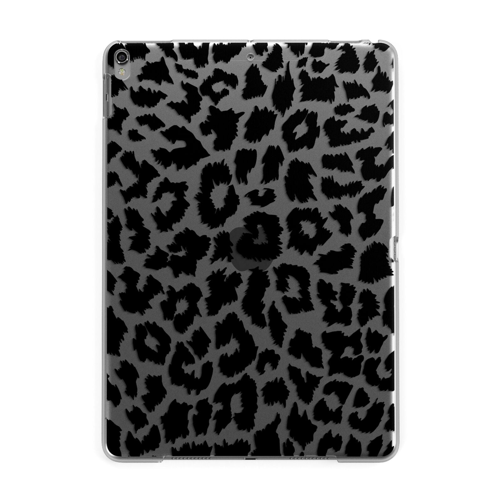 Black White Leopard Print Apple iPad Grey Case