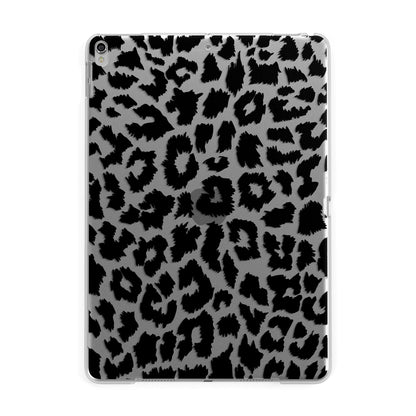Black White Leopard Print Apple iPad Silver Case