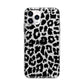 Black White Leopard Print Apple iPhone 11 Pro in Silver with Bumper Case