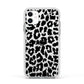 Black White Leopard Print Apple iPhone 11 in White with White Impact Case