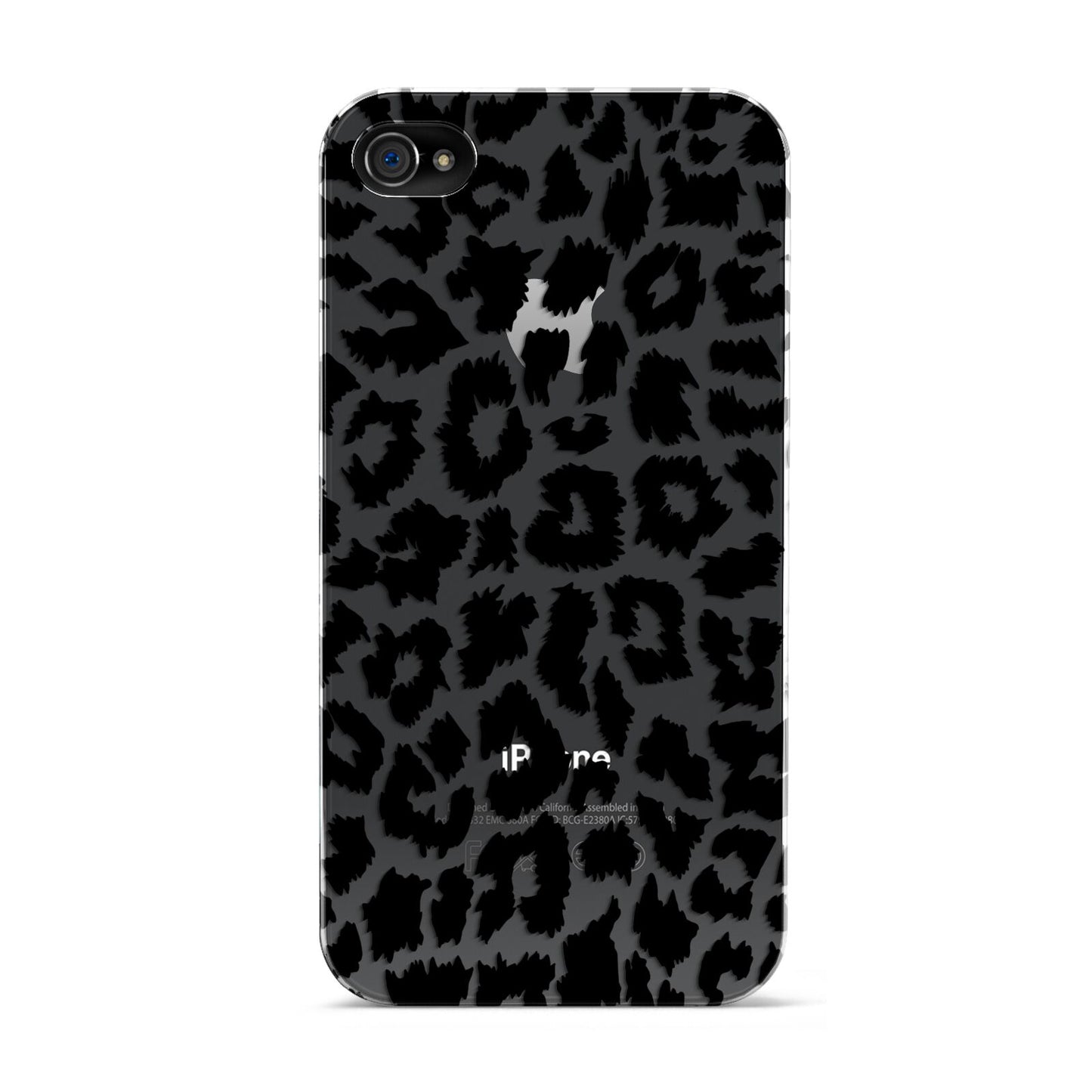 Black White Leopard Print Apple iPhone 4s Case