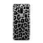 Black White Leopard Print Samsung Galaxy S9 Plus Case on Silver phone