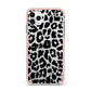 Black White Leopard Print iPhone 11 Pro Max Impact Pink Edge Case