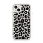 Black White Leopard Print iPhone 14 Plus Clear Tough Case Starlight