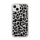 Black White Leopard Print iPhone 14 Plus Glitter Tough Case Starlight