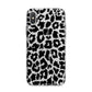 Black White Leopard Print iPhone X Bumper Case on Silver iPhone Alternative Image 1
