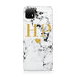 Black White Marble Gold Monogram Huawei Enjoy 20 Phone Case