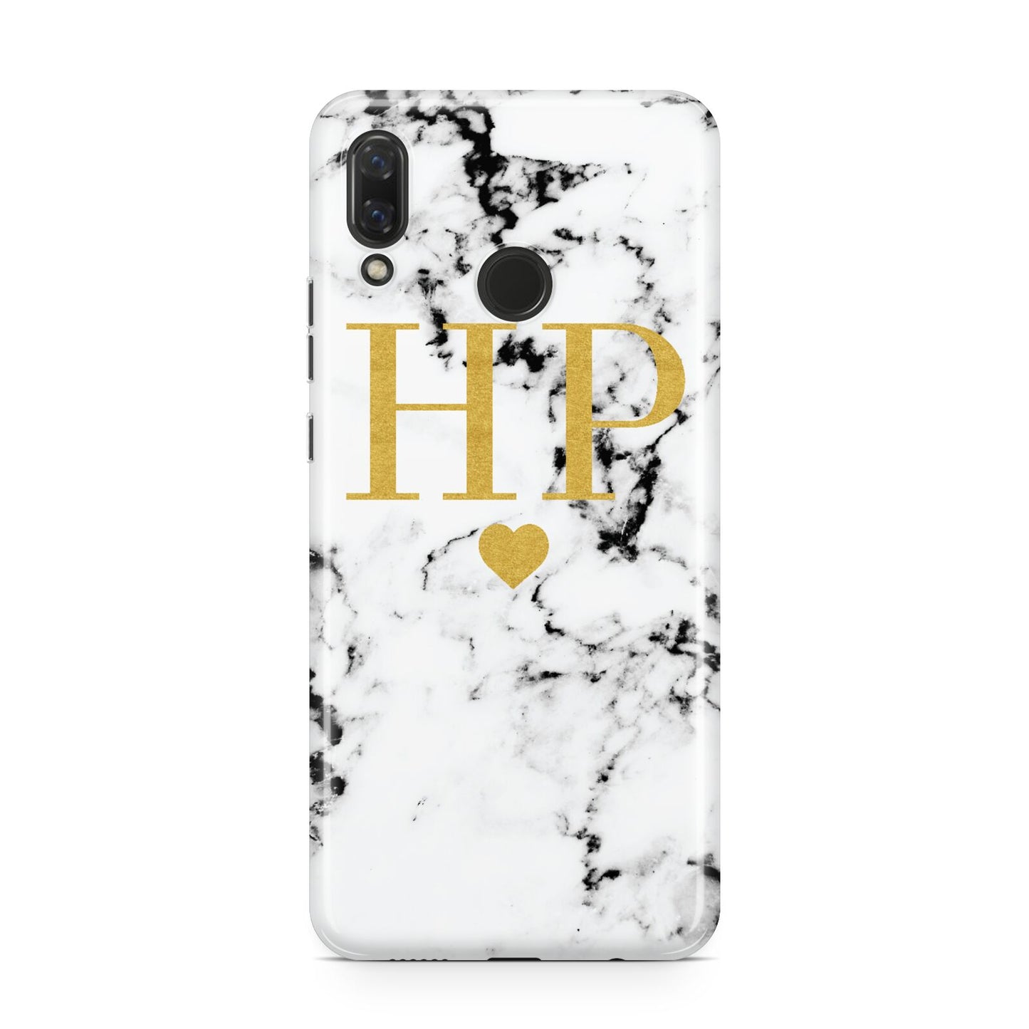 Black White Marble Gold Monogram Huawei Nova 3 Phone Case