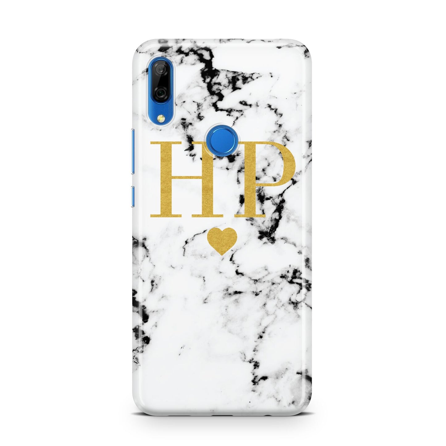 Black White Marble Gold Monogram Huawei P Smart Z