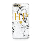 Black White Marble Gold Monogram Huawei Y6 2018