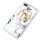 Black White Marble Gold Monogram iPhone 8 Plus Bumper Case on Silver iPhone Alternative Image