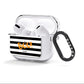 Black White Striped Boo AirPods Clear Case 3rd Gen Side Image