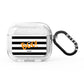 Black White Striped Boo AirPods Glitter Case 3rd Gen