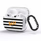 Black White Striped Boo AirPods Pro Clear Case Side Image