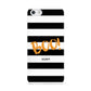 Black White Striped Boo Apple iPhone 5 Case