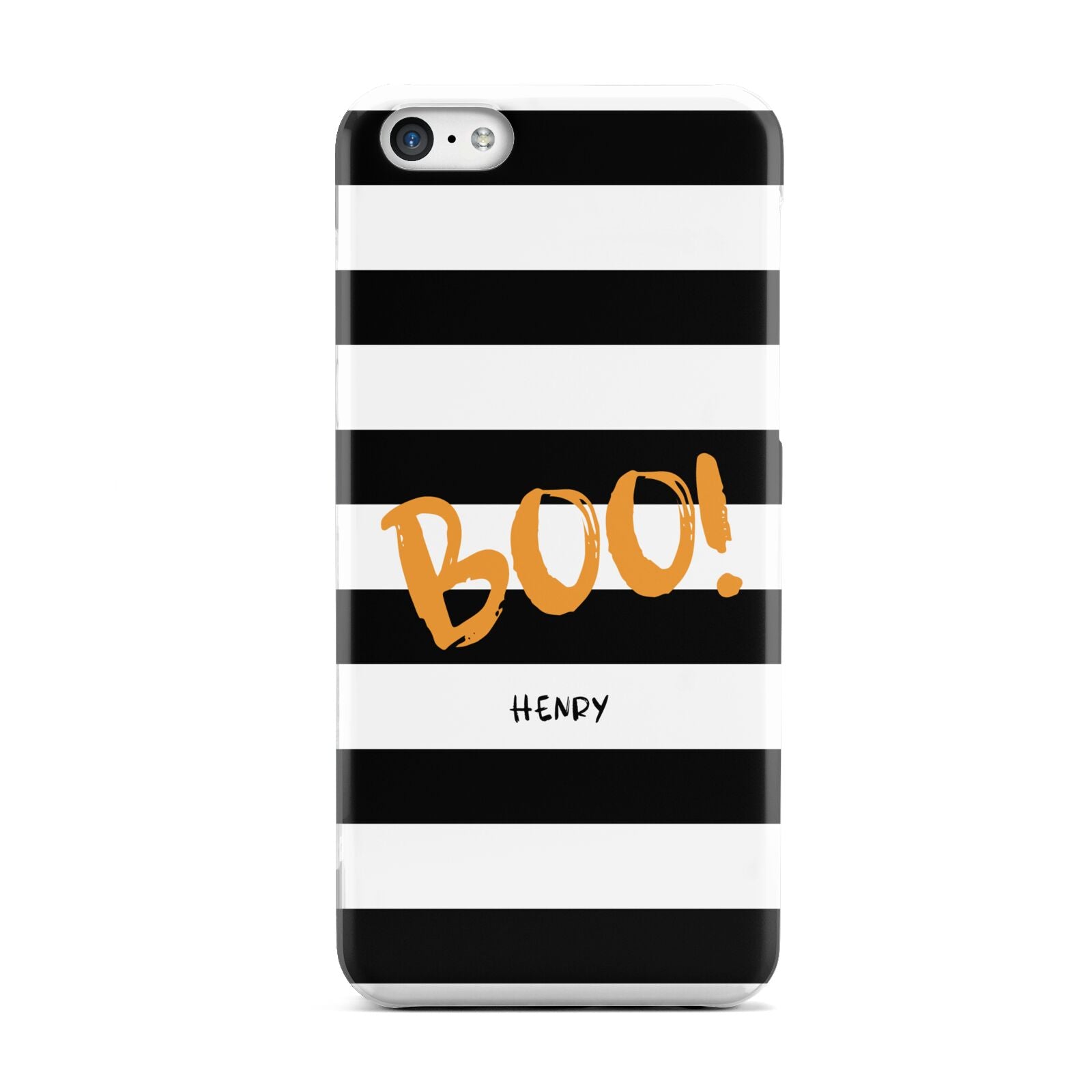 Black White Striped Boo Apple iPhone 5c Case