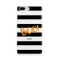Black White Striped Boo Apple iPhone 7 8 Plus 3D Tough Case