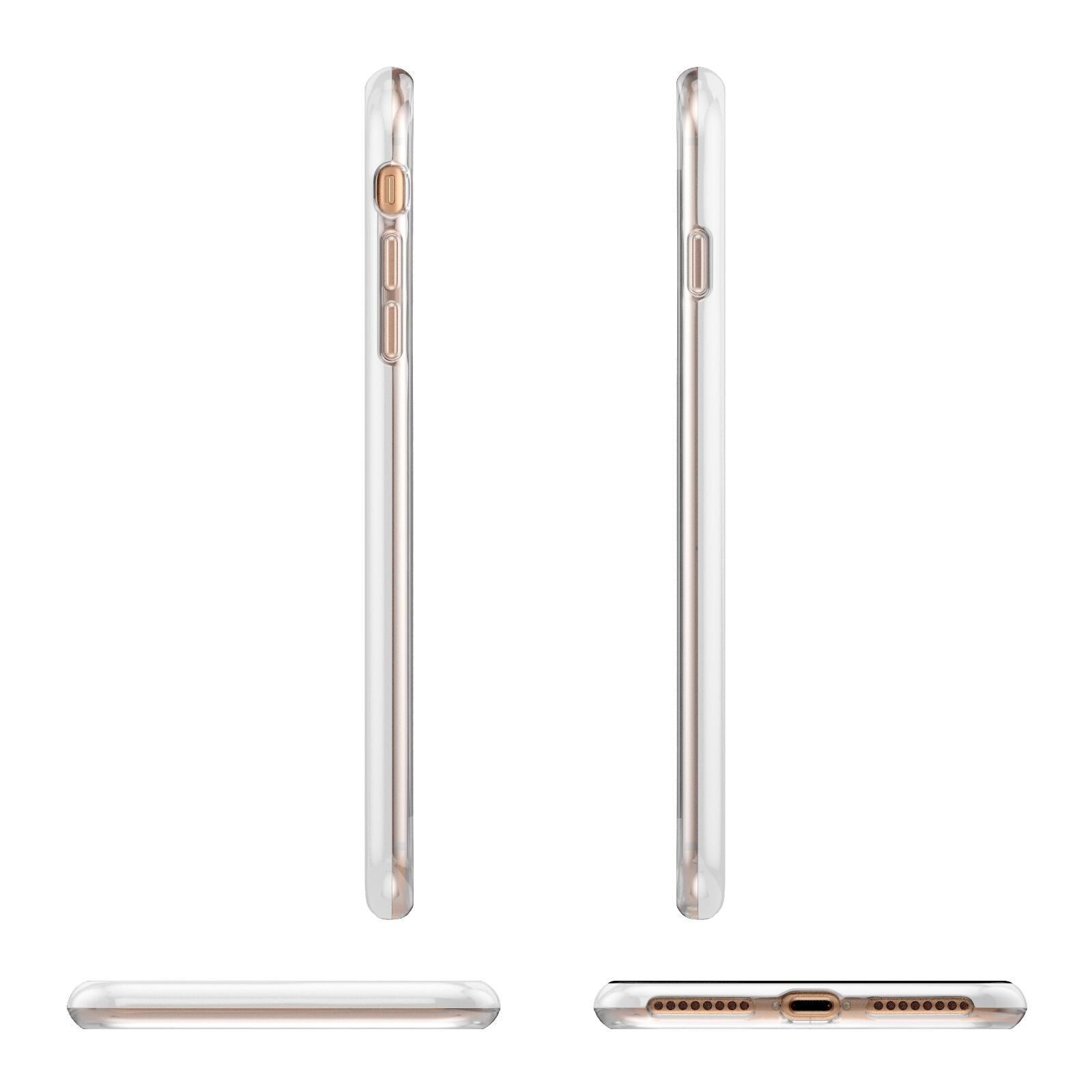 Black White Striped Boo Apple iPhone 7 8 Plus 3D Wrap Tough Case Alternative Image Angles