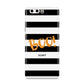 Black White Striped Boo Huawei P10 Phone Case