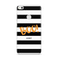 Black White Striped Boo Huawei P8 Lite Case