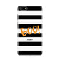 Black White Striped Boo Huawei Y5 Prime 2018 Phone Case