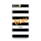 Black White Striped Boo Huawei Y6 2018