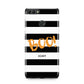 Black White Striped Boo Huawei Y9 2018