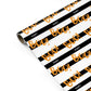 Black White Striped Boo Personalised Gift Wrap