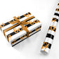Black White Striped Boo Personalised Wrapping Paper