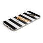 Black White Striped Boo Samsung Galaxy Case Bottom Cutout