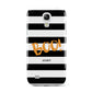 Black White Striped Boo Samsung Galaxy S4 Mini Case