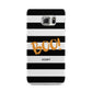 Black White Striped Boo Samsung Galaxy S6 Edge Case