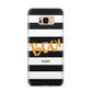 Black White Striped Boo Samsung Galaxy S8 Plus Case
